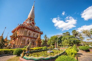 Wat Chaitharam or Wat Chalong famous landmark in Phuket thailand