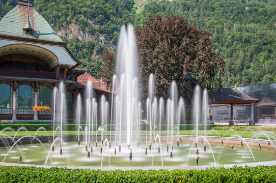 Wasseerfont&auml;nen im Kurpark in Interlaken