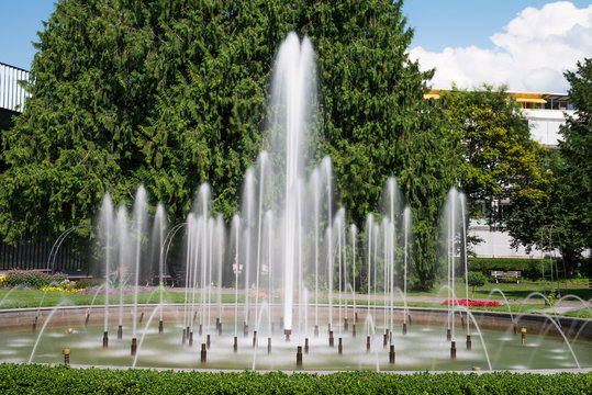 Wasseerfont&auml;nen im Kurpark in Interlaken
