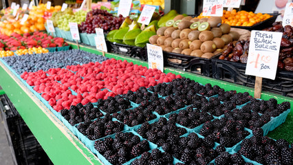 Fresh Berries At Farmers Market