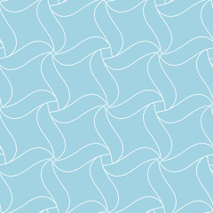 Navy blue geometric ornament. Seamless pattern