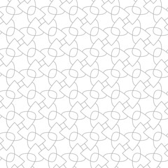 Fototapeta premium Gray geometric print on white background. Seamless pattern