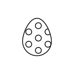 easter egg with spots black line icon