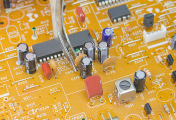 Printed circuit board with electronic components