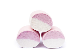 Marshmallow sweet isolated on white background