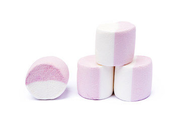 Marshmallow sweet isolated on white background