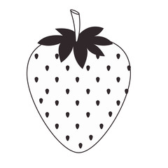 strawberries fresh fruit icon vector illustration design