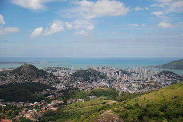 Fototapeta premium Sea seen from the mountains