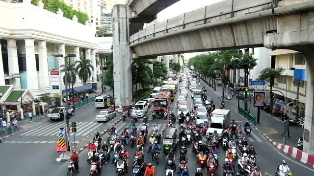 Traffic jam in bangkok