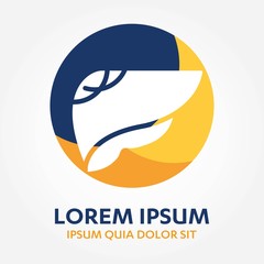 Liver Organ Hepatology Logo, 2d vector logo on colored round plate,  illustration isolated vector sign medical hospital clinic symbol icon
