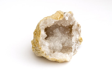 macro of agate on white background