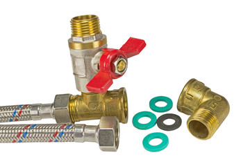 flexible fitting, ball valve and o-ring gaskets