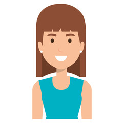 young and casual woman character vector illustration design