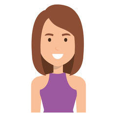 young and casual woman character vector illustration design