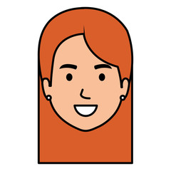 young head woman character vector illustration design