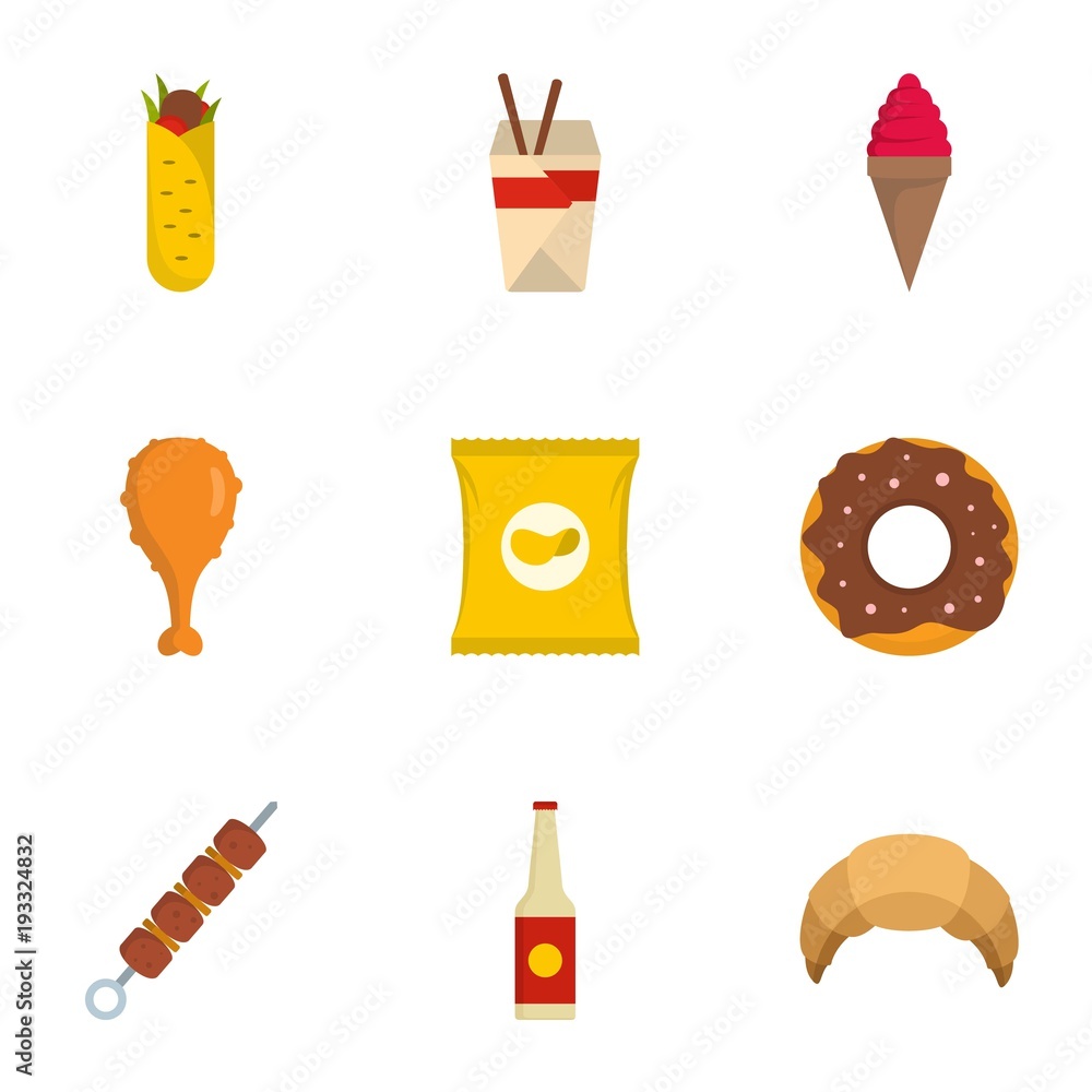 Poster use icons set. flat set of 9 use vector icons for web isolated on white background