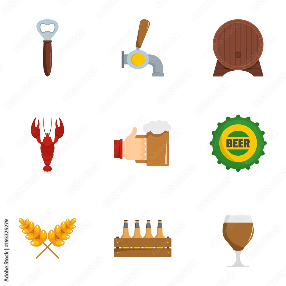 Poster snackbar icons set. flat set of 9 snackbar vector icons for web isolated on white background