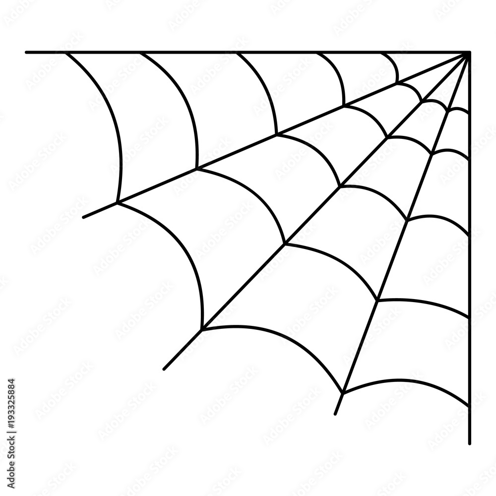 Poster cellular spiderweb icon. outline illustration of cellular spiderweb vector icon for web