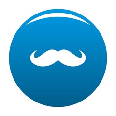 Russia mustache icon vector blue circle isolated on white background 