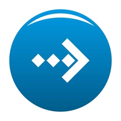 Arrow icon vector blue circle isolated on white background 