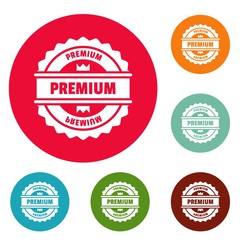 Premium logo. Simple illustration of premium vector logo for web