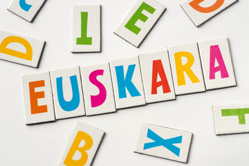 word kalmyk made of colorful letters