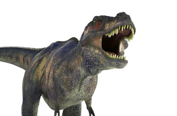 Obraz premium 3D ilustracja dinozaura Tyrannosaurus Rex na białym tle