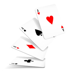 Set of four aces deck of cards