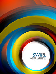 Obraz premium Spiral swirl flowing lines 3d effect abstract background