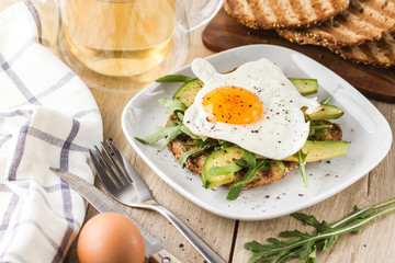 Avocado Toast with Fried Egg