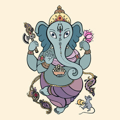 Ganapati Meditation in lotus pose