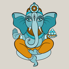 Ganapati Meditation in lotus pose