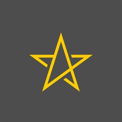 Pointed starflat vector icon. Star flat vector icon. Rating flat vector icon