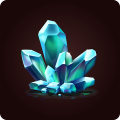crystals icon vector game element