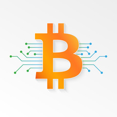 itcoin. Cryptocurrency sign. Virtual money. Vector Illustration