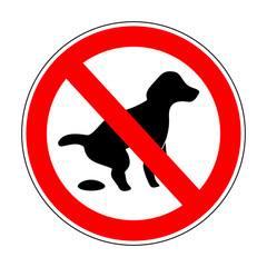 zakaz wyprowadzania psów - obrazy, fototapety, plakaty