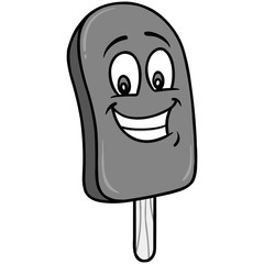 Fudge Pop Illustration - A vector cartoon illustration of a Fudge Pop mascot.