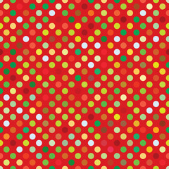 Seamless Christmas dot pattern for gift wrapping paper