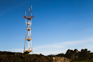 A tower at twin peaks early morning.