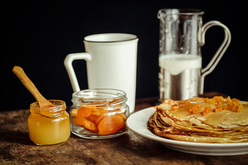 Завтрак. Блины с чаем