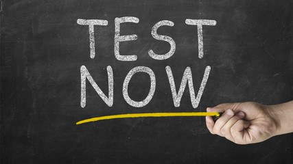 Fototapeta premium Test now inscription