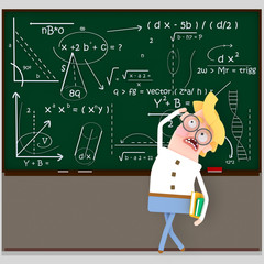 Student looking at chalkboard.
Isolate. Easy background remove. Easy color change. Easy combine! For custom illustration contact me.