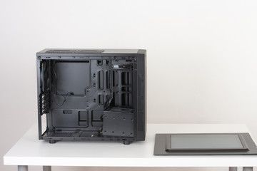 Computer case, midi tower for micro ATX motherboard