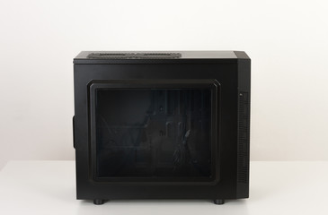 Midi tower computer case with transparent acryl side