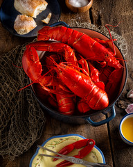 Lobsters in Pot