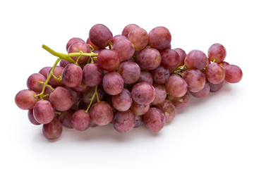 Ripe red grape isolated on white.