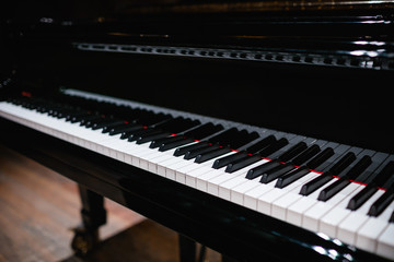 Fototapeta na wymiar Beautiful close-up of piano keys 