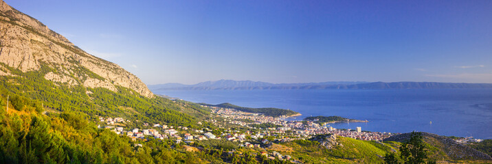 Fototapeta na wymiar Panorama of Croatia coast, landscape