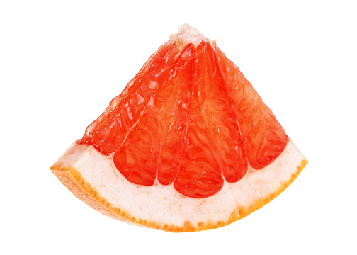 Grapefruit Slice Isolated On A White Background