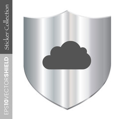 Dark Shield Icon - Cloud